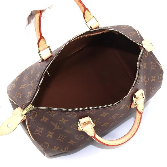 Louis Vuitton Monogram Speedy 35 Hand Bag Brown - Picture 6 of 9